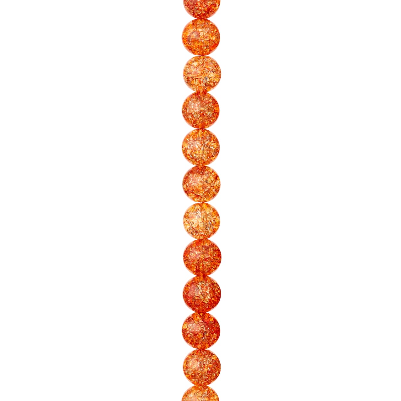 12 Pack: Orange Crackled Quartzite Round Beads, 8mm by Bead Landing™